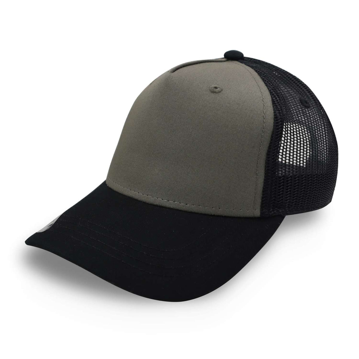Gorra Sport Caps Trucker 5 Panel Olivo/ Negro Unitalla