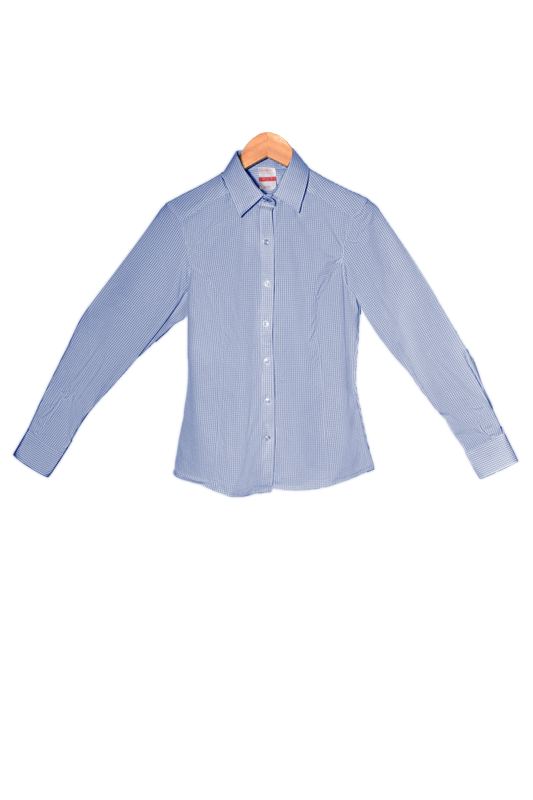 Camisa Playerytees 6004 Dama Manga Larga de Cudros