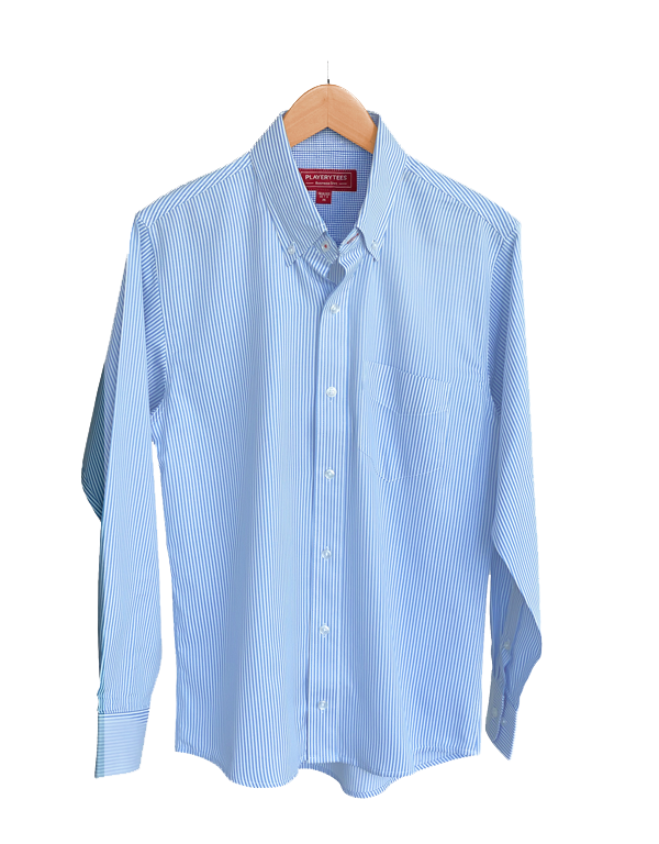 Camisa Playerytees 6002 Caballero Manga Larga de Cudros