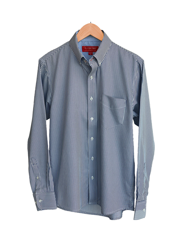 Camisa Playerytees 6002 Caballero Manga Larga de Cudros