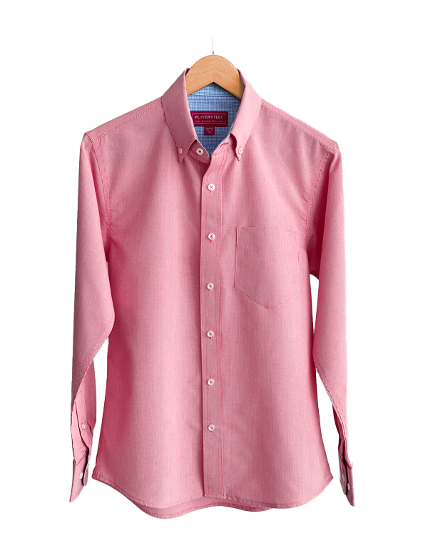 Camisa Playerytees 6002 Caballero Manga Larga de Cudros