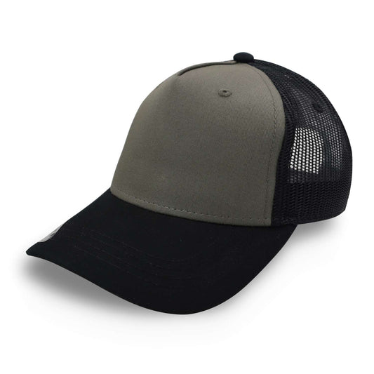 Gorra Sport Caps Trucker 5 Panel Olivo/ Negro Unitalla