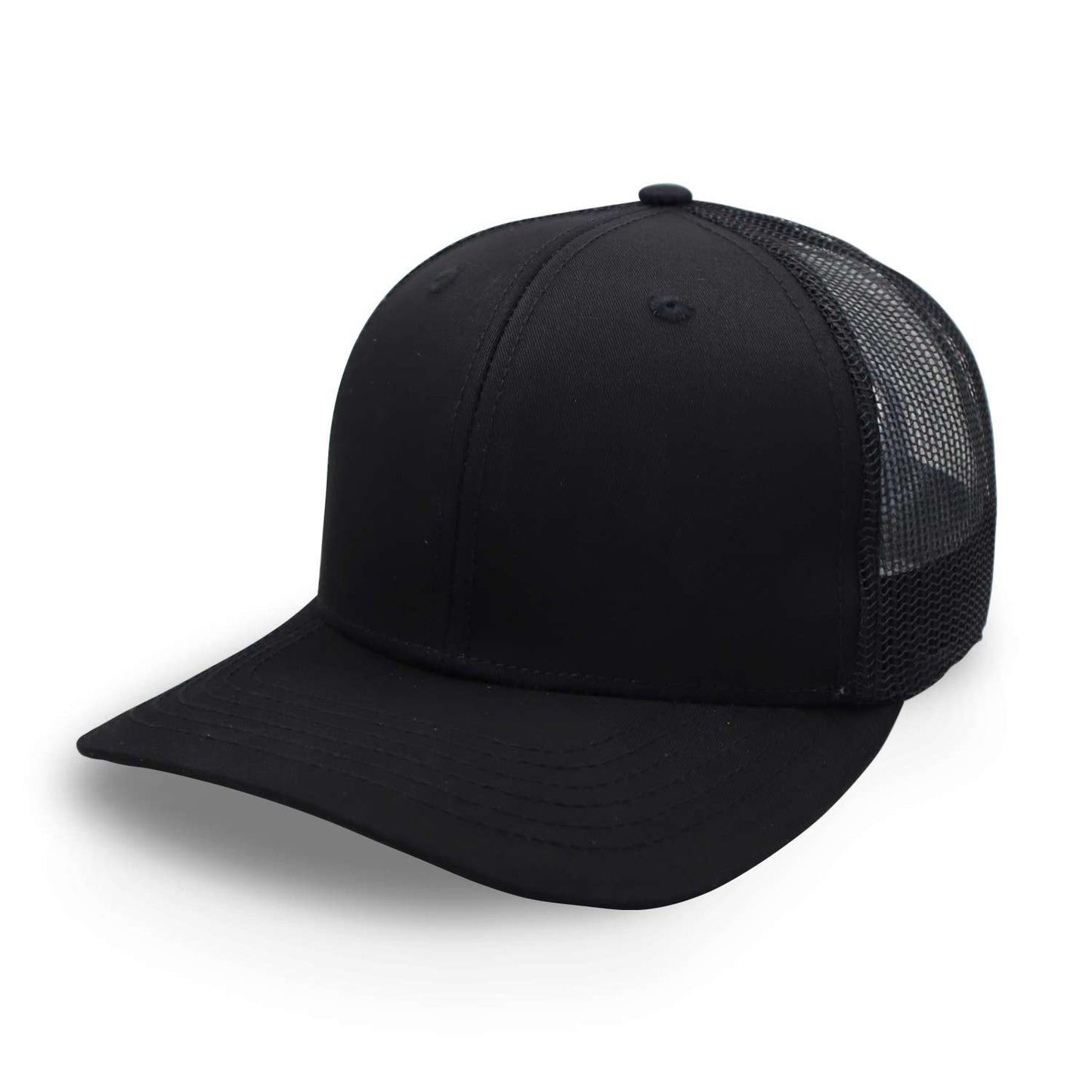 Gorra Sportcaps Trucker Clásica 6  Paneles Negro/Negro Unitalla
