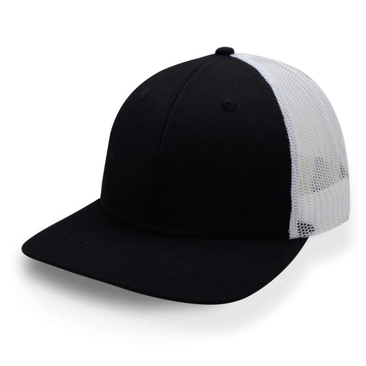 Gorra Sportcaps Trucker Clásica 6  Paneles Negro/Blanco Unitalla