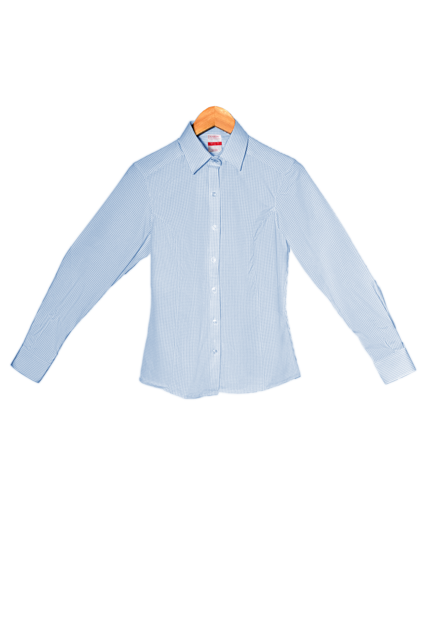 Camisa Playerytees 6004 Dama Manga Larga de Cudros