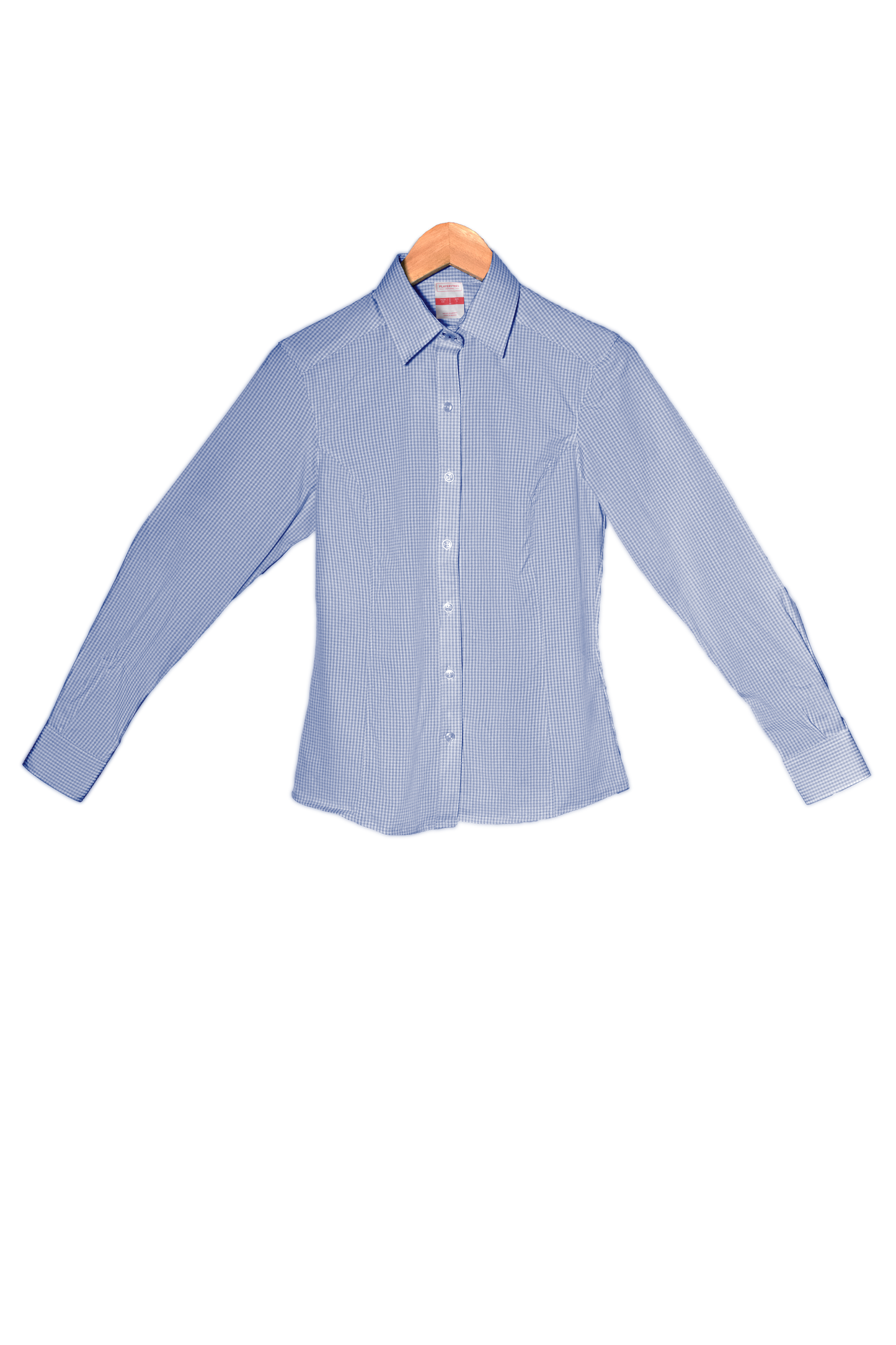 Camisa Playerytees 6004 Dama Manga Larga de Cudros
