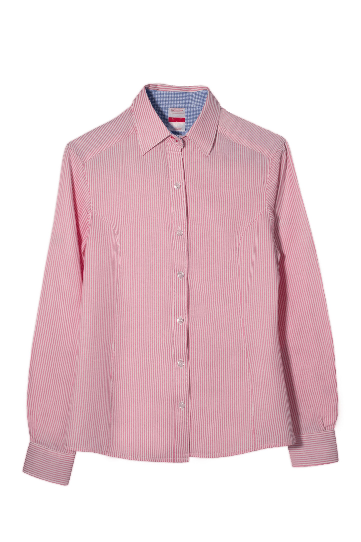 Camisa Playerytees 6002 Dama Manga Larga de Cudros