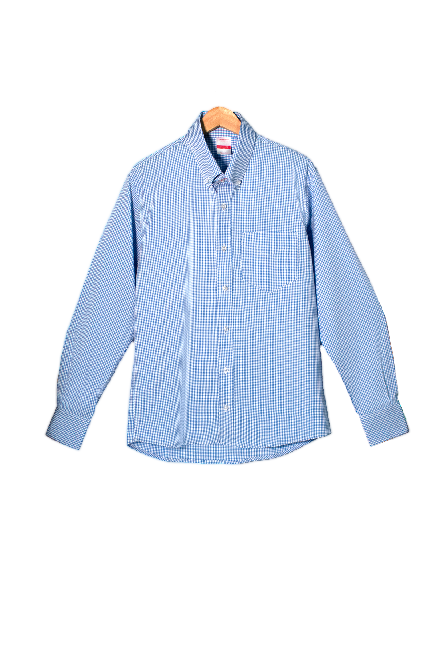 Camisa Playerytees 6004 Caballero Manga Larga de Cudros