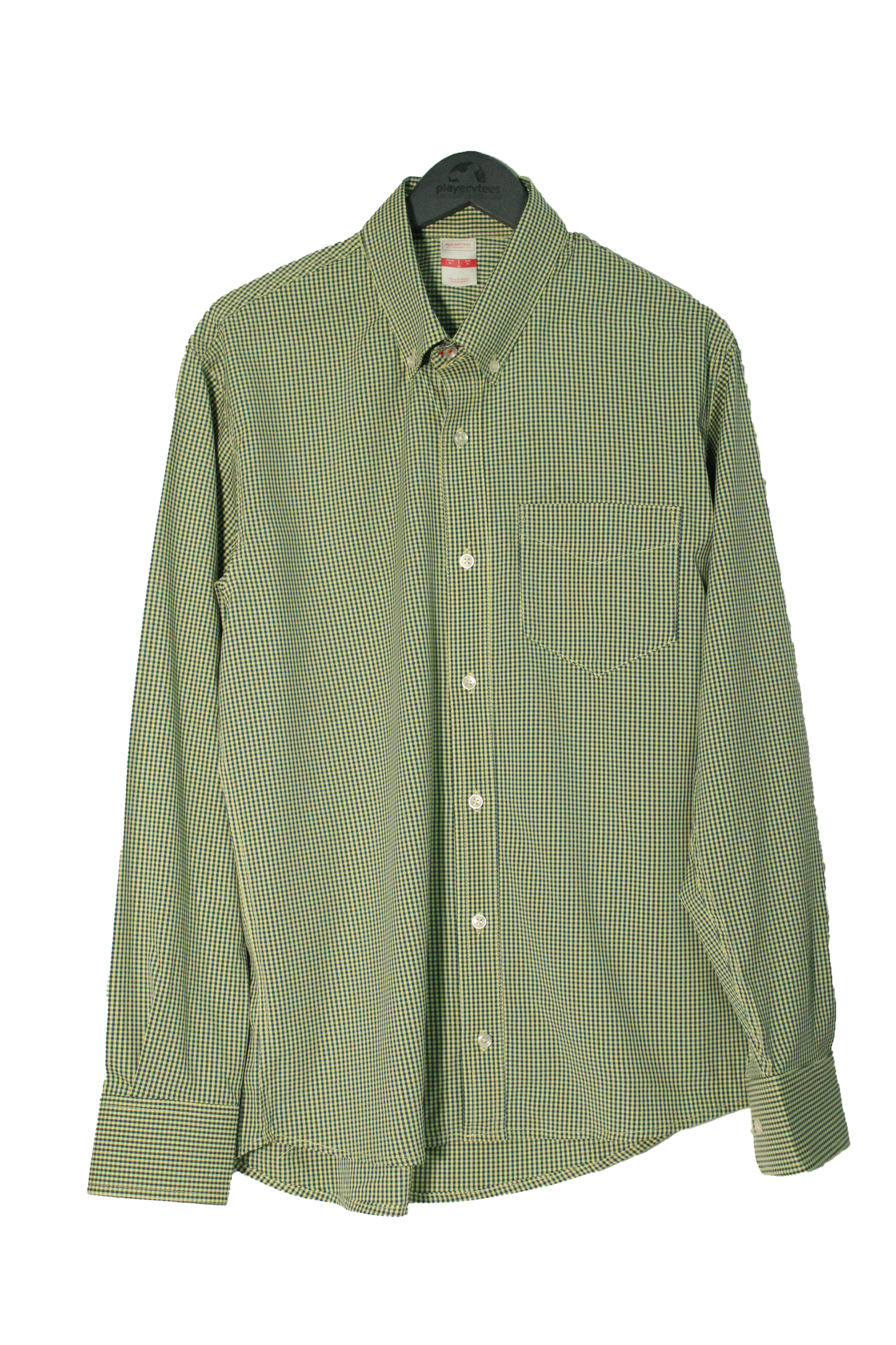 Camisa Playerytees 6004 Caballero Manga Larga de Cudros