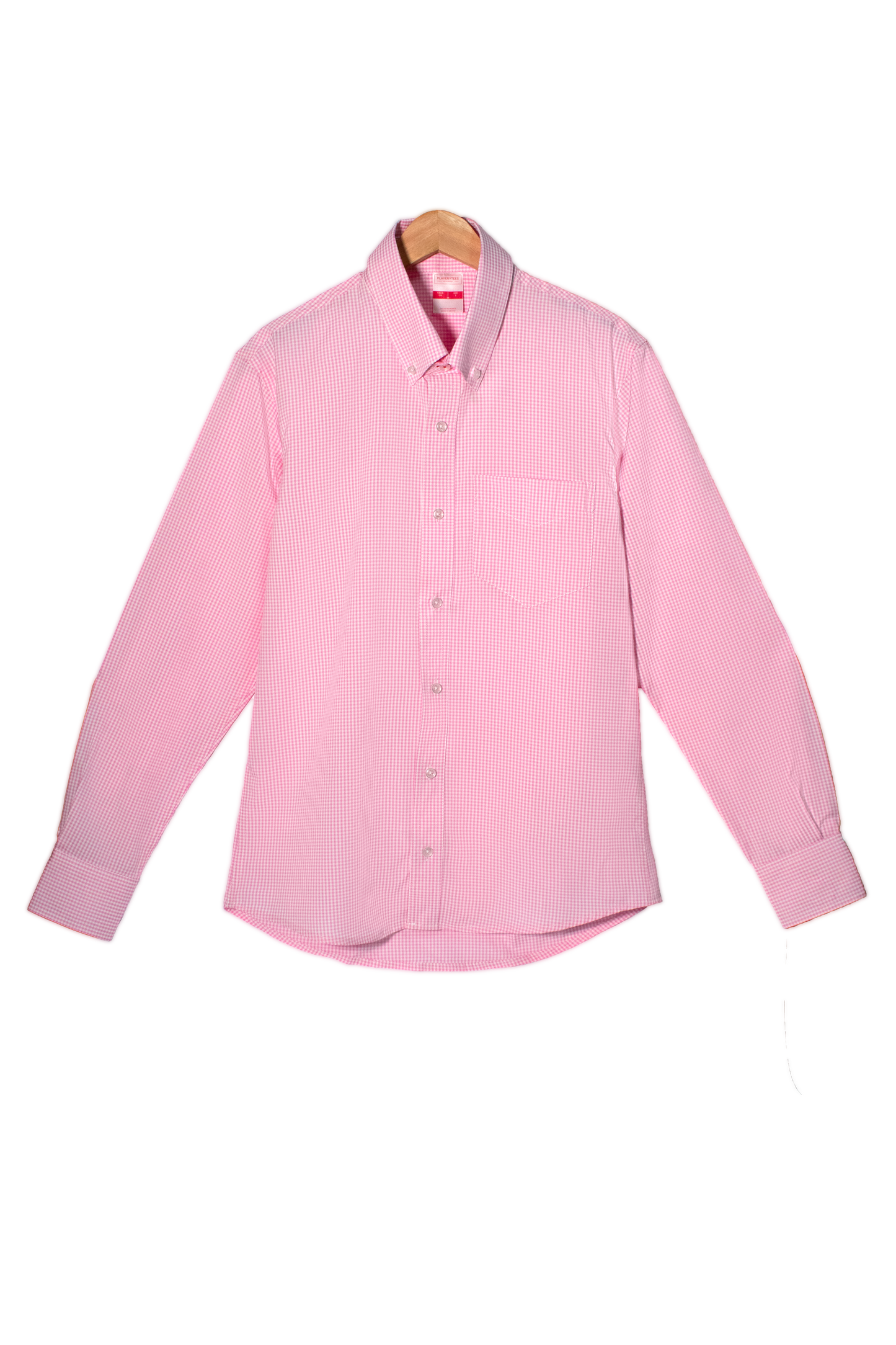 Camisa Playerytees 6004 Caballero Manga Larga de Cudros