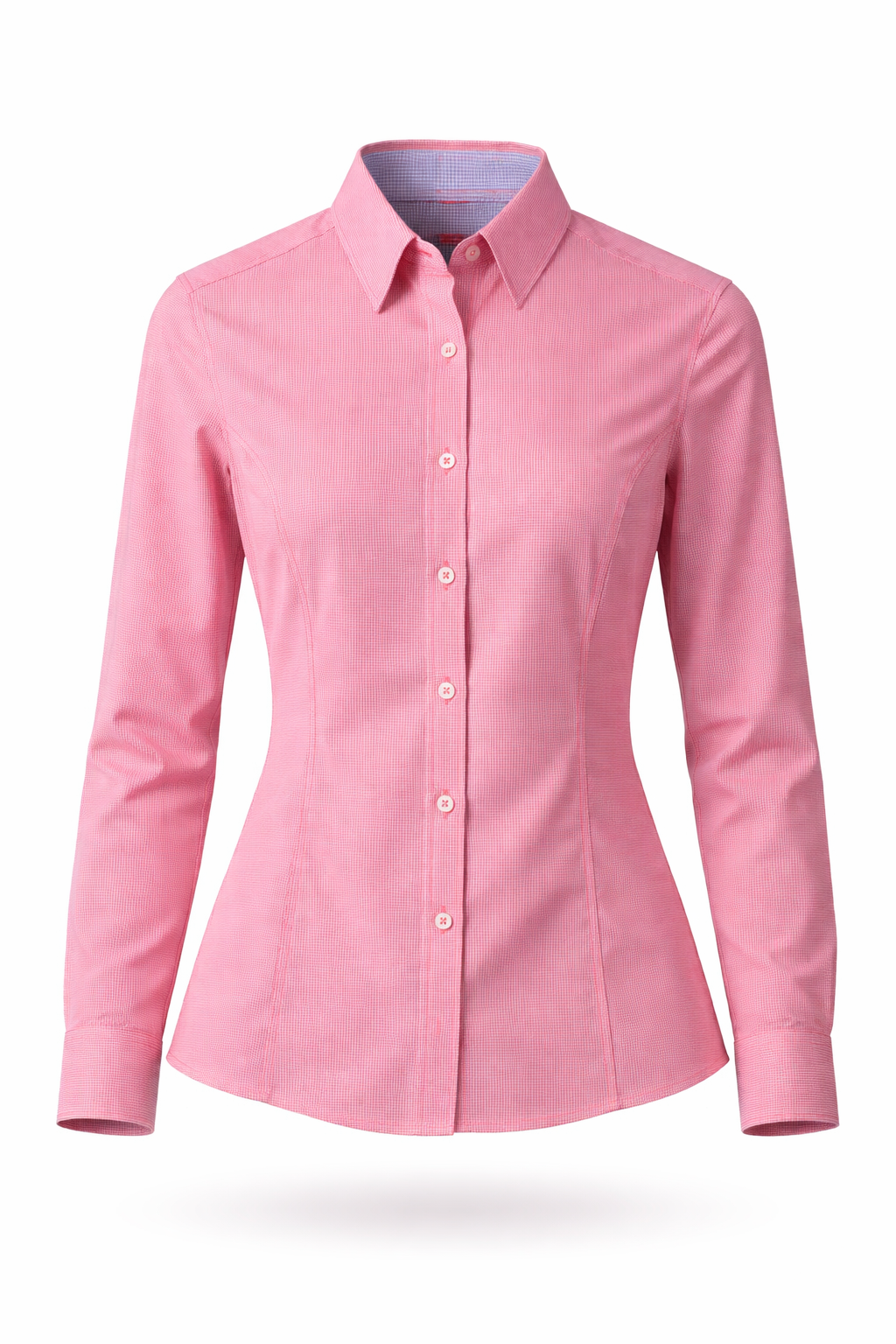 Camisa 6002 Dama Manga Larga de Cuadros y Rayas
