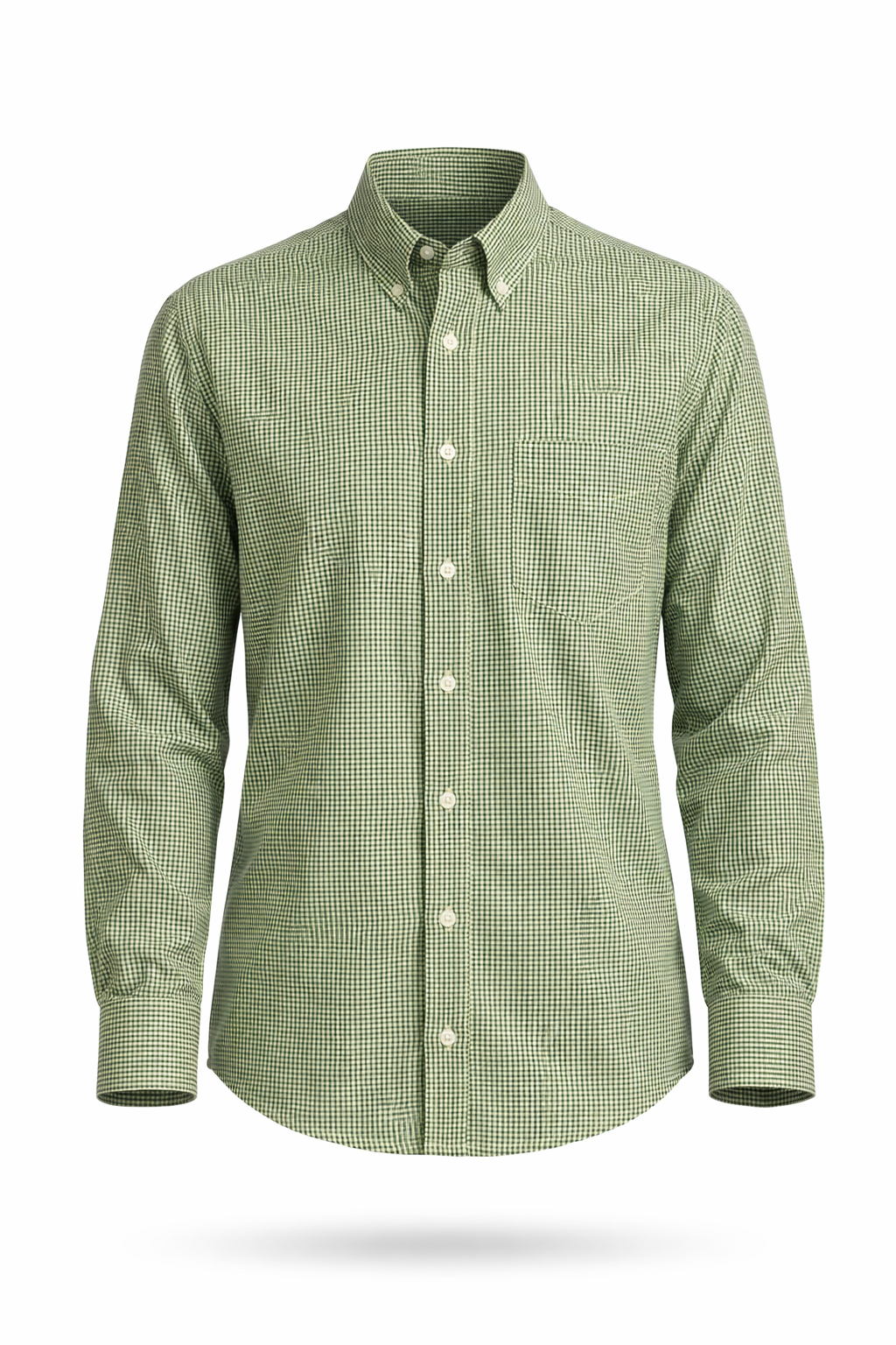 Camisa Playerytees 6004 Caballero Manga Larga de Cudros