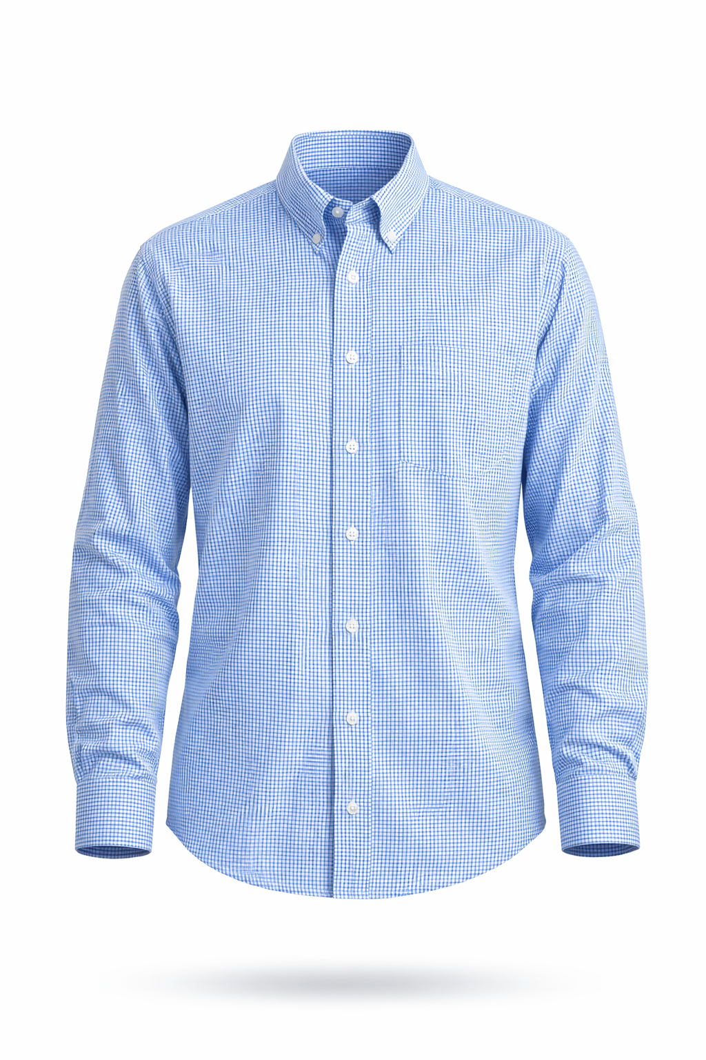 Camisa Playerytees 6004 Caballero Manga Larga de Cudros