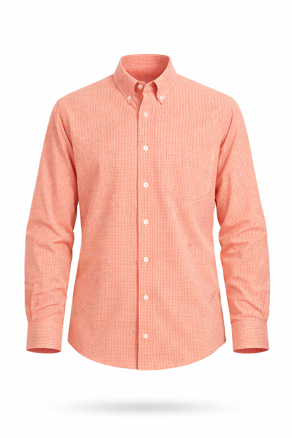 Camisa Playerytees 6004 Caballero Manga Larga de Cudros
