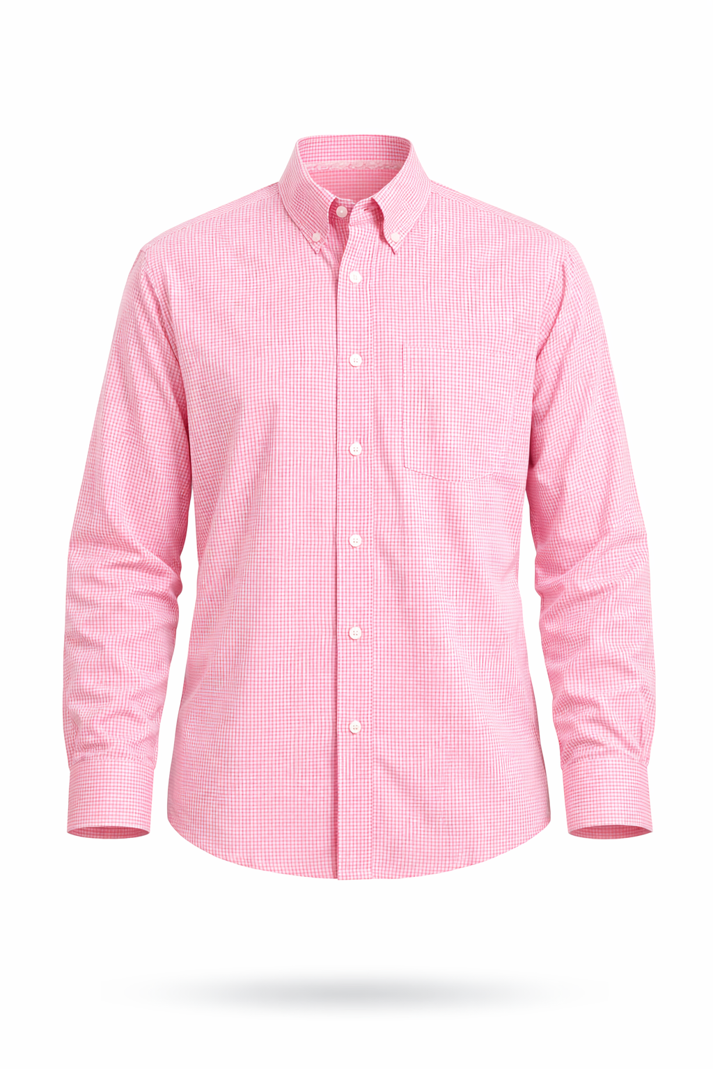 Camisa Playerytees 6004 Caballero Manga Larga de Cudros