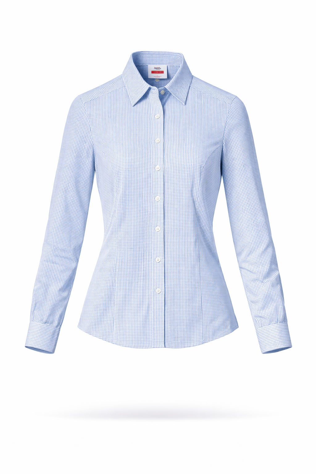 Camisa Playerytees 6004 Dama Manga Larga de Cudros