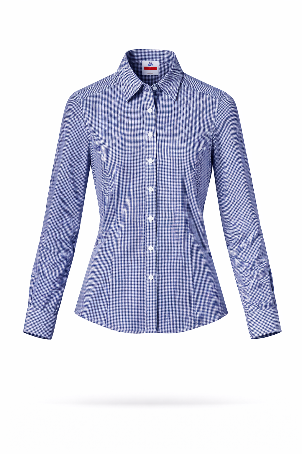 Camisa Playerytees 6004 Dama Manga Larga de Cudros