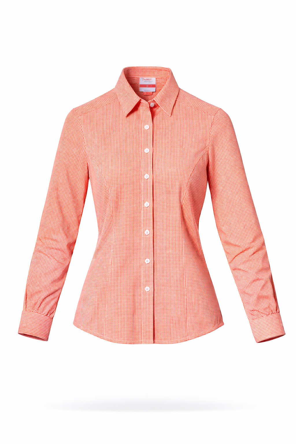 Camisa Playerytees 6004 Dama Manga Larga de Cudros