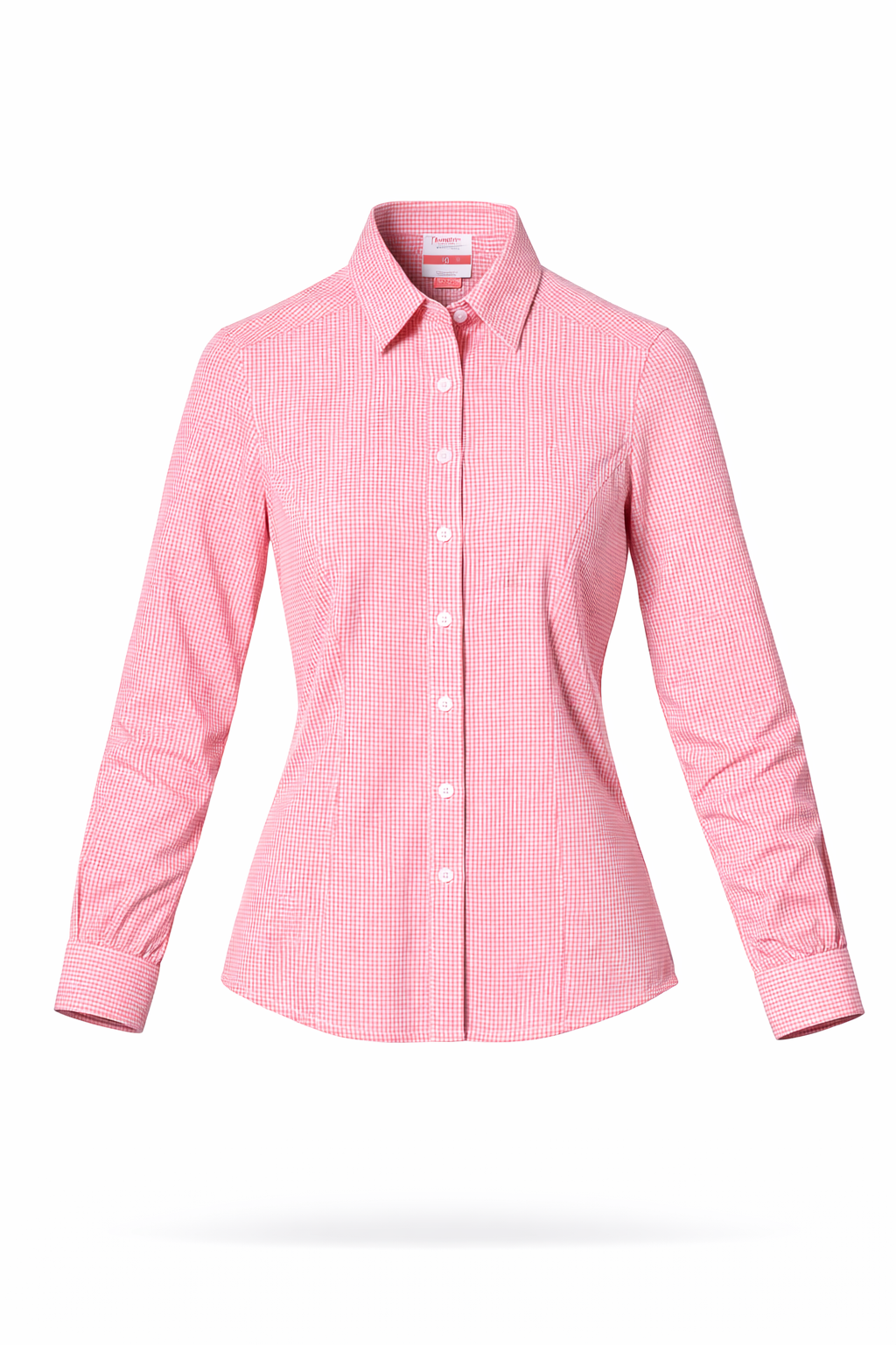 Camisa Playerytees 6004 Dama Manga Larga de Cudros