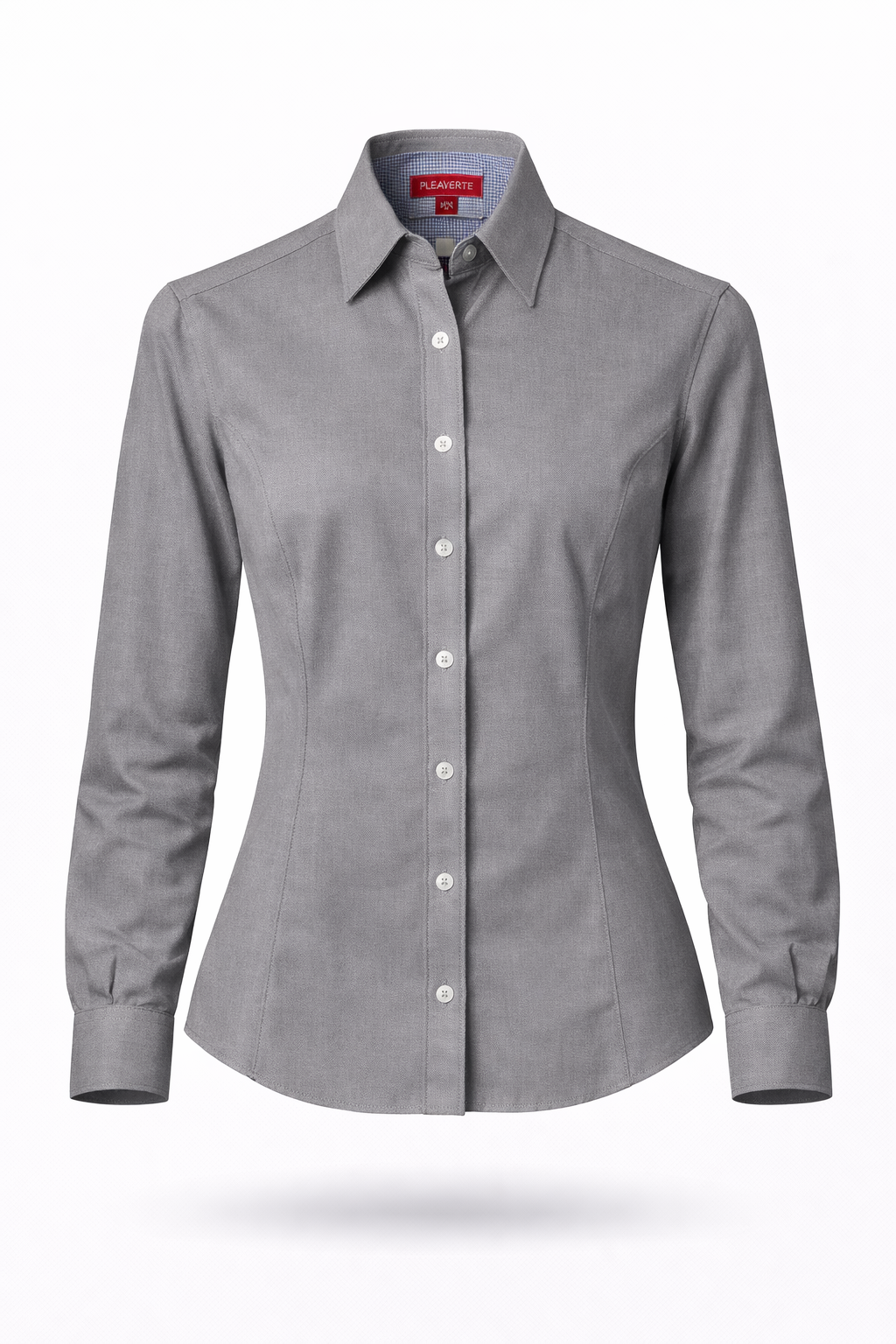 Camisa Playerytees 6001 Dama Manga Larga Oxford