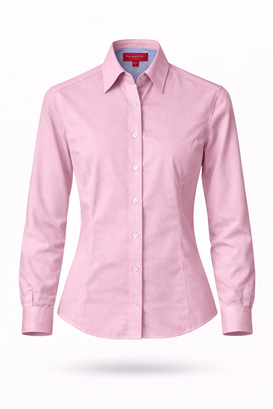 Camisa Playerytees 6001 Dama Manga Larga Oxford