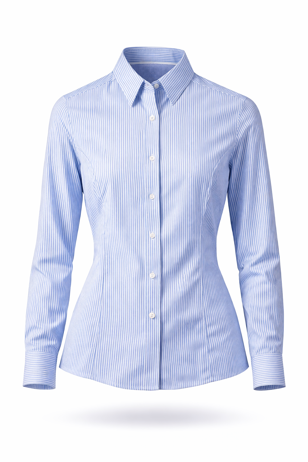 Camisa 6002 Dama Manga Larga de Cuadros y Rayas