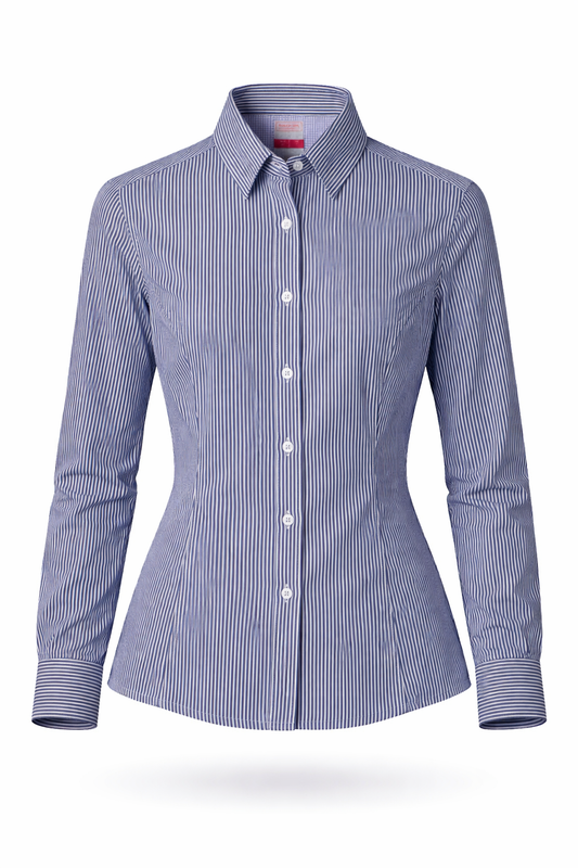 Camisa Playerytees 6002 Dama Manga Larga de Cudros