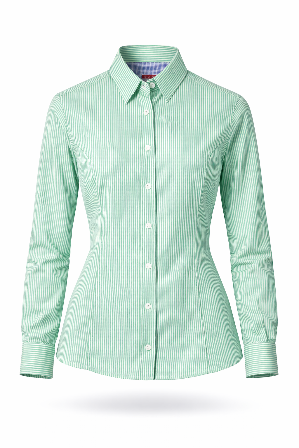 Camisa 6002 Dama Manga Larga de Cuadros y Rayas