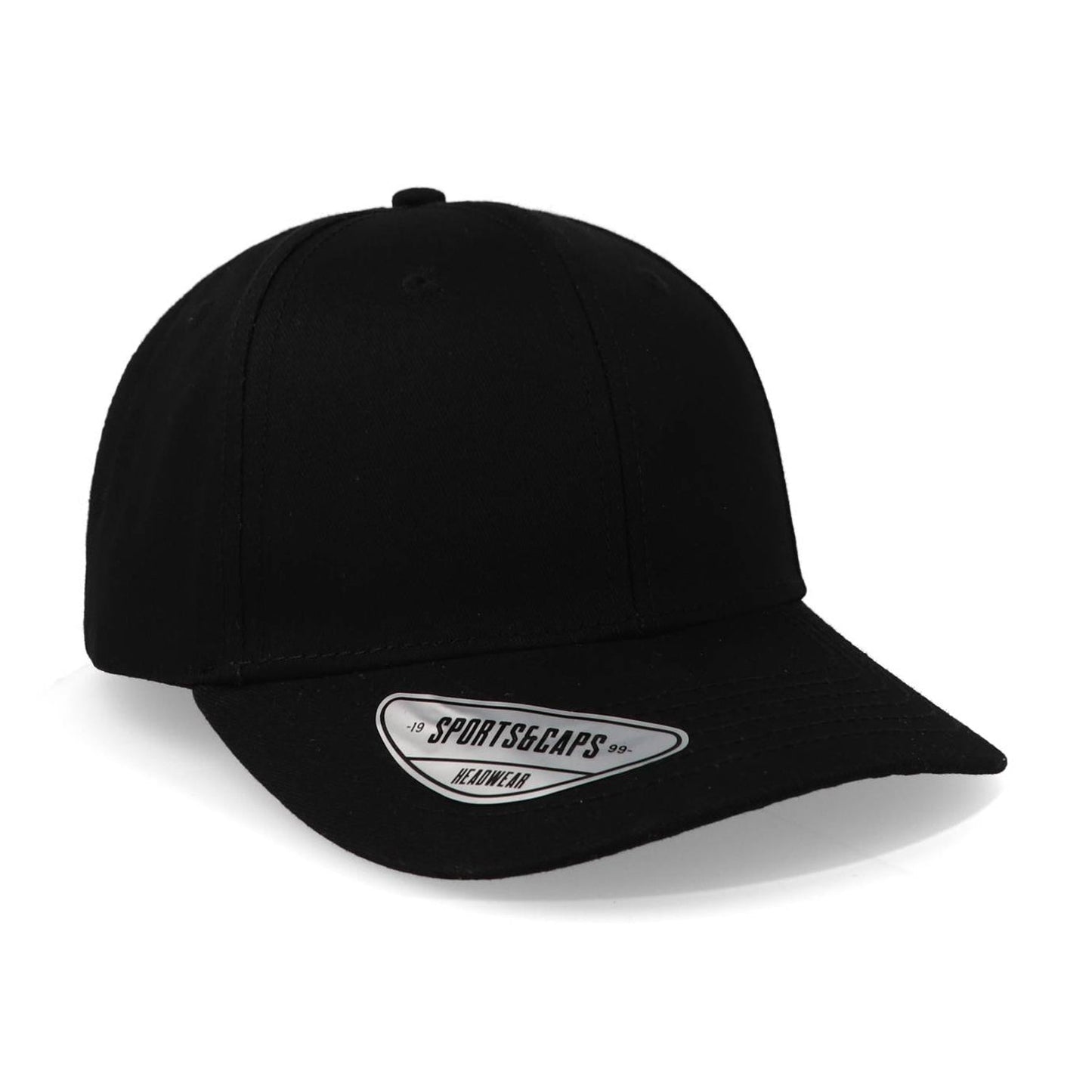 Gorra Sportcaps Algodón Copa Alta Negro Unitalla