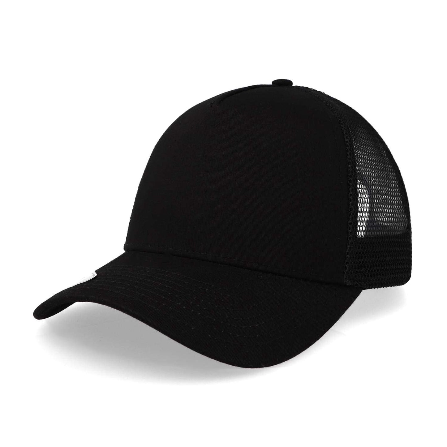 Gorra Sport Caps Trucker 5 Panel Negro Unitalla