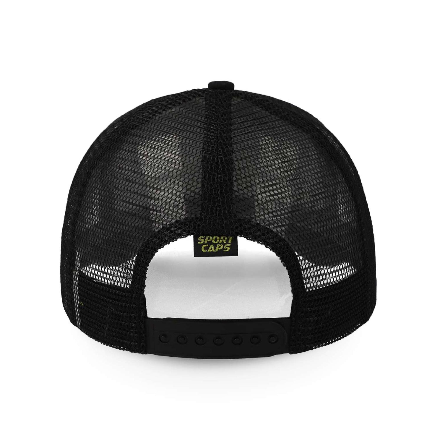Gorra Sport Caps Trucker 5 Panel Negro Unitalla