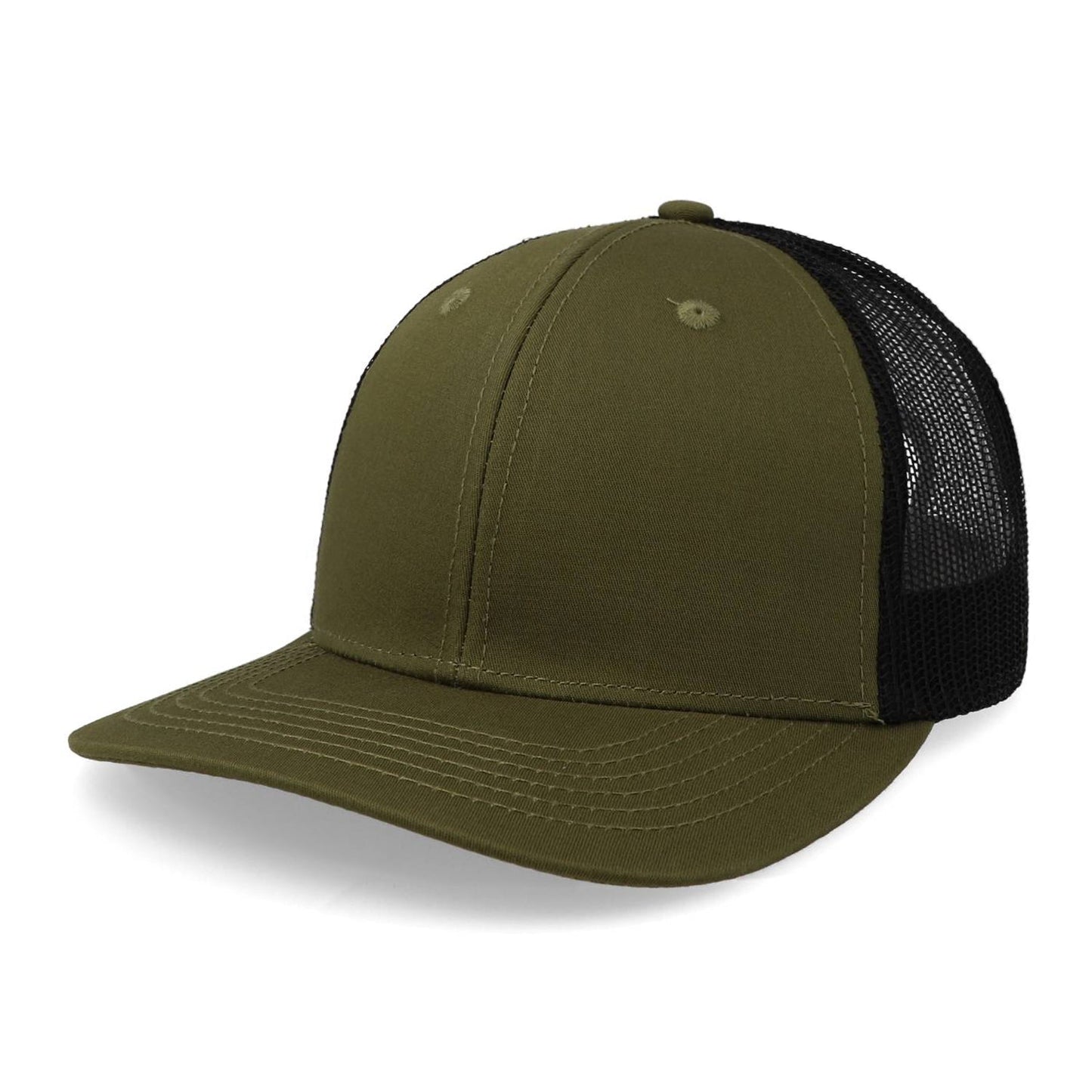 Gorra Sportcaps Trucker Clásica 6  Paneles Verde Olivo/Negro Unitalla